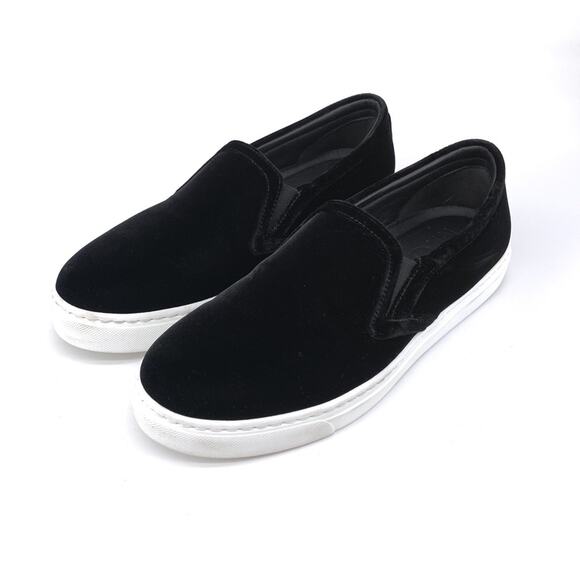M. GEMI Cerchio Velvet Slip On Sneakers Black 38.5 - Picture 1 of 9
